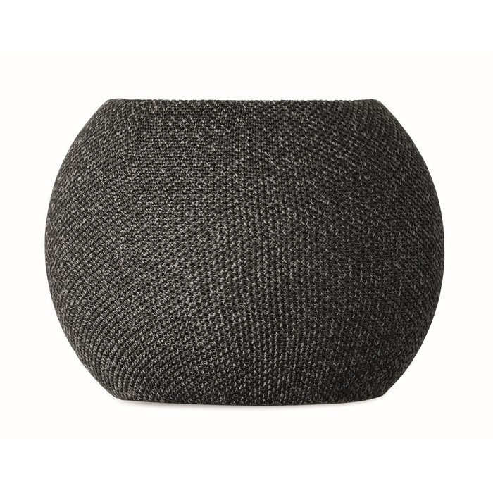 Altavoz redondo con detalle de bambú negro en parte superior color negro sexta vista Altavoz redondo con detalle de bambú negro en parte superior color negro sexta vista