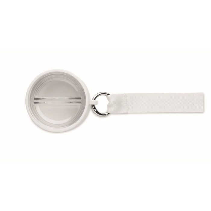 Botella isotérmica con asa y vaso en parte inferior 500ml color blanco Botella isotérmica con asa y vaso en parte inferior 500ml color blanco