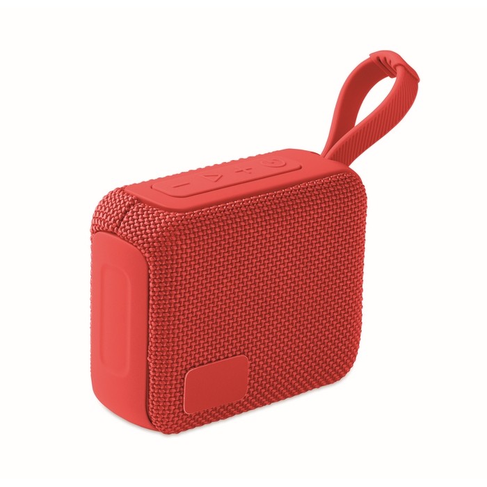 Pequeño altavoz inalámbrico con asa a juego para transporte color rojo Pequeño altavoz inalámbrico con asa a juego para transporte color rojo
