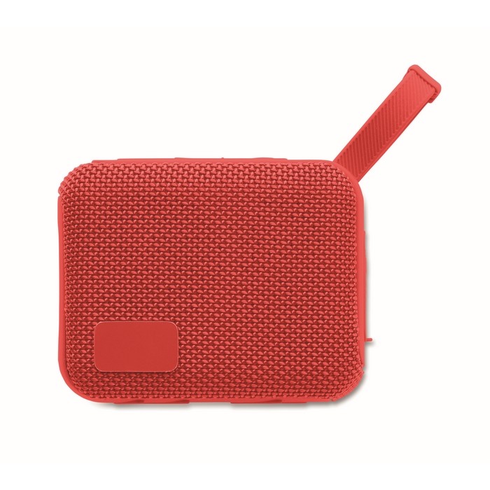 Pequeño altavoz inalámbrico con asa a juego para transporte color rojo octava vista Pequeño altavoz inalámbrico con asa a juego para transporte color rojo octava vista