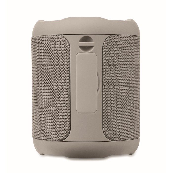 Pequeño altavoz inalámbrico de tejido RPET de 3hs de reproducción color gris septima vista Pequeño altavoz inalámbrico de tejido RPET de 3hs de reproducción color gris septima vista