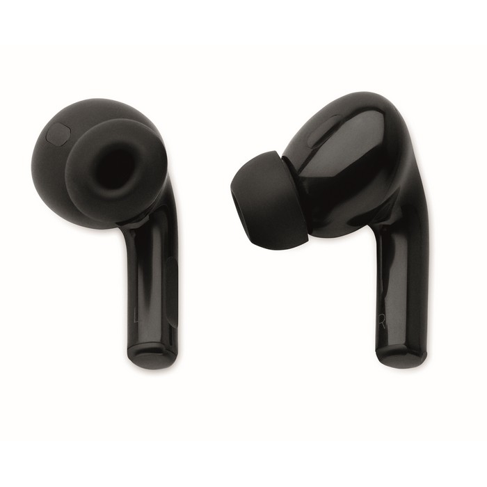 Auriculares inalámbricos con estuche de pantalla táctil color negro Auriculares inalámbricos con estuche de pantalla táctil color negro