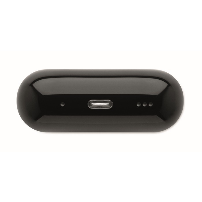 Auriculares inalámbricos con estuche de pantalla táctil color negro Auriculares inalámbricos con estuche de pantalla táctil color negro