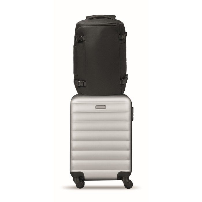 Mochila ideal para viajes con múltiples compartimientos color negro