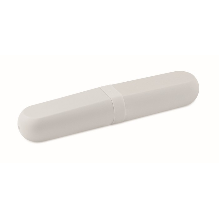 Set de 3 cubiertos reutilizables y sostenibles en estuche a juego color blanco quinta vista Set de 3 cubiertos reutilizables y sostenibles en estuche a juego color blanco quinta vista