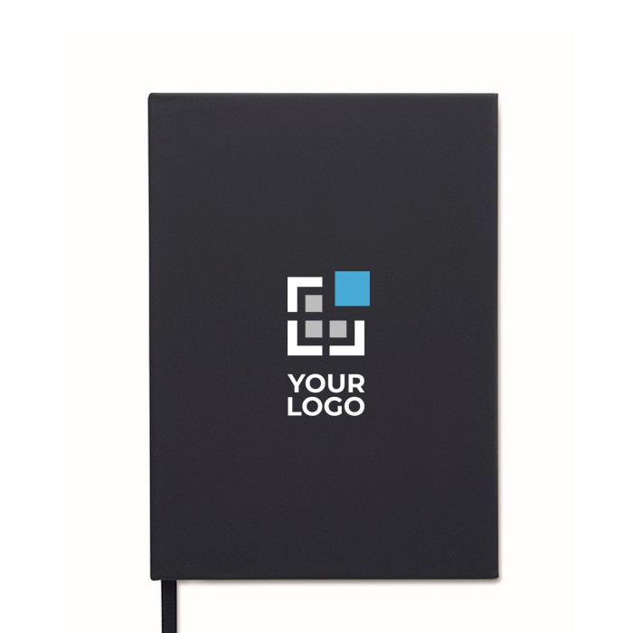 Libreta con agenda perpetuo de vista diaria con marca página a juego A5 color azul marino vista de impresión Libreta con agenda perpetuo de vista diaria con marca página a juego A5 color azul marino vista de impresión