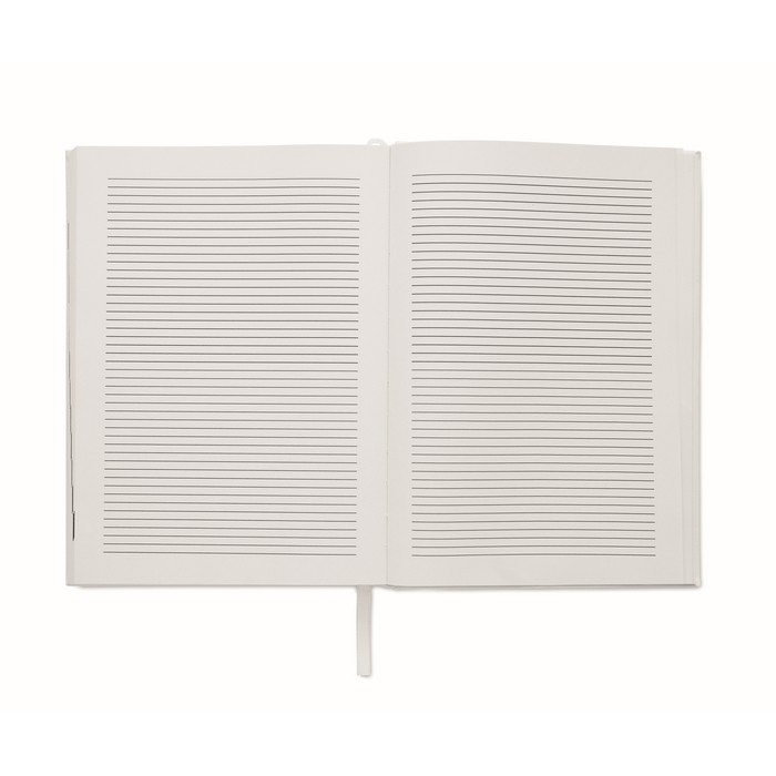 Libreta con agenda perpetuo de vista diaria con marca página a juego A5 color blanco septima vista Libreta con agenda perpetuo de vista diaria con marca página a juego A5 color blanco septima vista