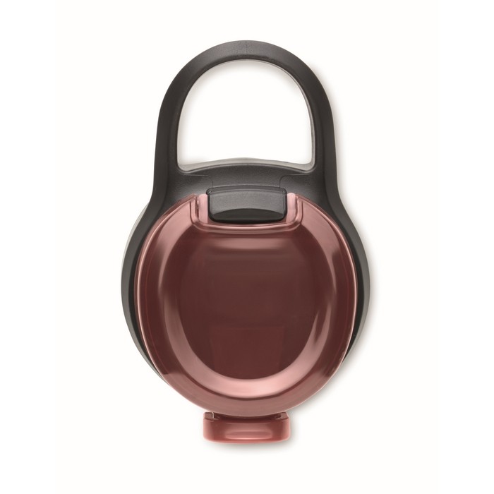 Botella de RPET con tapa abatible y pajita incluida 500ml color burdeos Botella de RPET con tapa abatible y pajita incluida 500ml color burdeos