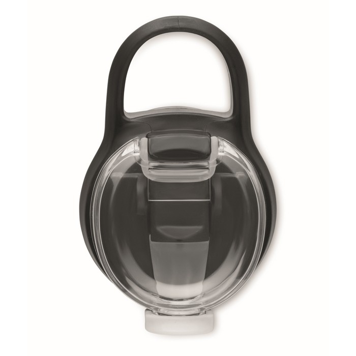 Botella de RPET con tapa abatible y pajita incluida 500ml color blanco transparente Botella de RPET con tapa abatible y pajita incluida 500ml color blanco transparente