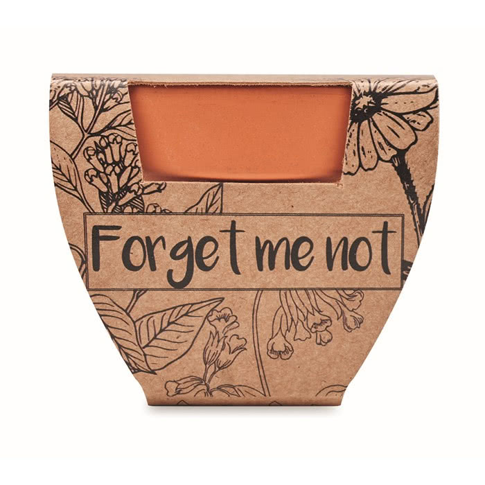 Macetas de terracota ''no me olvides'' color marrón tercera vista