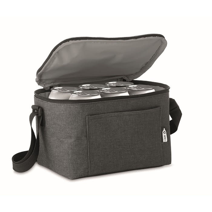 Bolsa nevera de RPET para personalizar color negro segunda vista