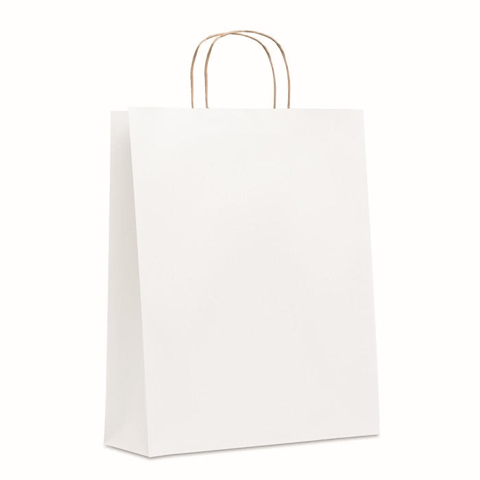 Bolsas de papel personalizadas grandes color blanco