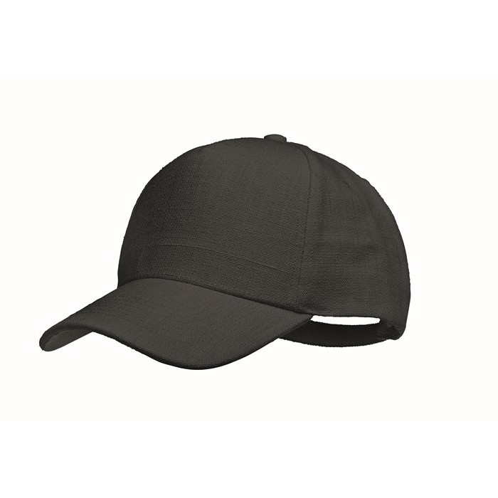 Gorra de béisbol de cáñamo personalizable color negro Gorra de béisbol de cáñamo personalizable color negro