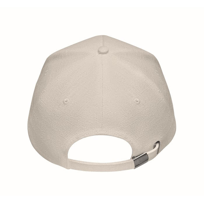 Gorra de béisbol de cáñamo personalizable color beige quinta vista Gorra de béisbol de cáñamo personalizable color beige quinta vista