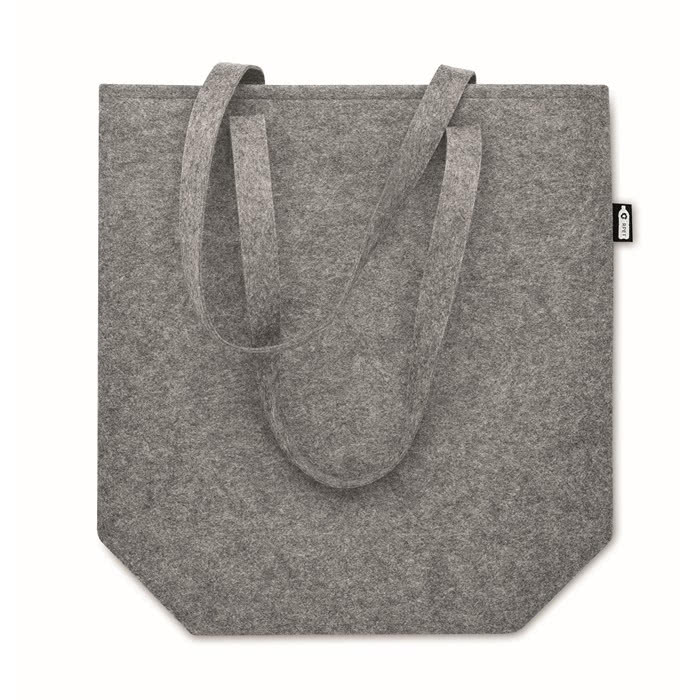 Bolsa para la compra de fieltro RPET color gris cuarta vista