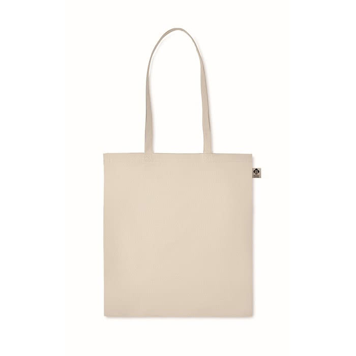 Bolsa de algodón orgánico 140 g/m2 color beige segunda vista Bolsa de algodón orgánico 140 g/m2 color beige segunda vista