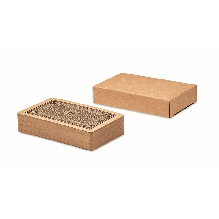 Baraja de cartas recicladas personalizada color beige tercera vista Baraja de cartas recicladas personalizada color beige tercera vista