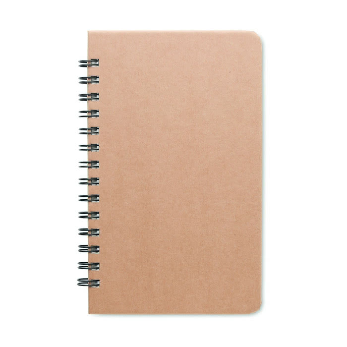 Libreta sostenible personalizada A5 color beige segunda vista
