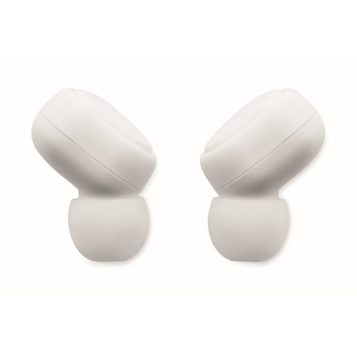 Auriculares con caja personalizada de color blanco sexta vista