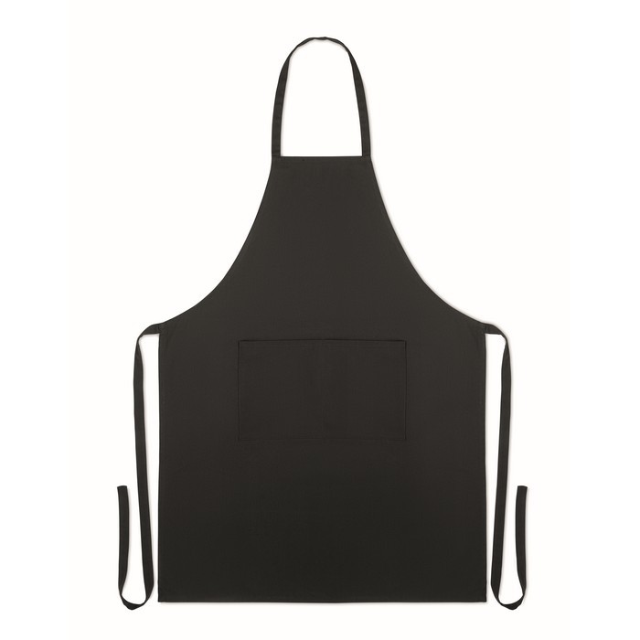 Mandiles serigrafiados 200 g/m2 de color negro segunda vista Mandiles serigrafiados 200 g/m2 de color negro segunda vista