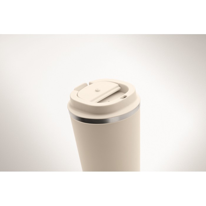 Vasos térmicos para empresa de color beige segunda vista fotografía Vasos térmicos para empresa de color beige segunda vista fotografía