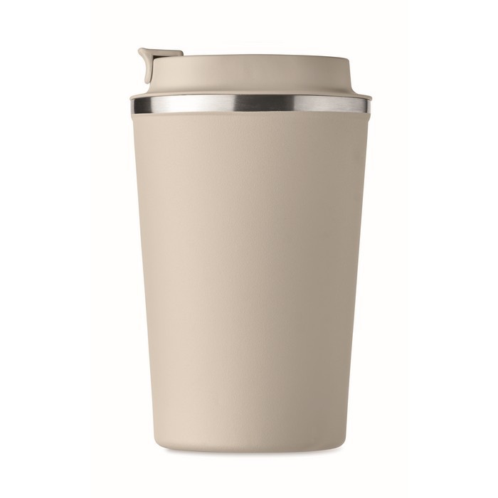 Vasos térmicos para empresa de color beige tercera vista Vasos térmicos para empresa de color beige tercera vista