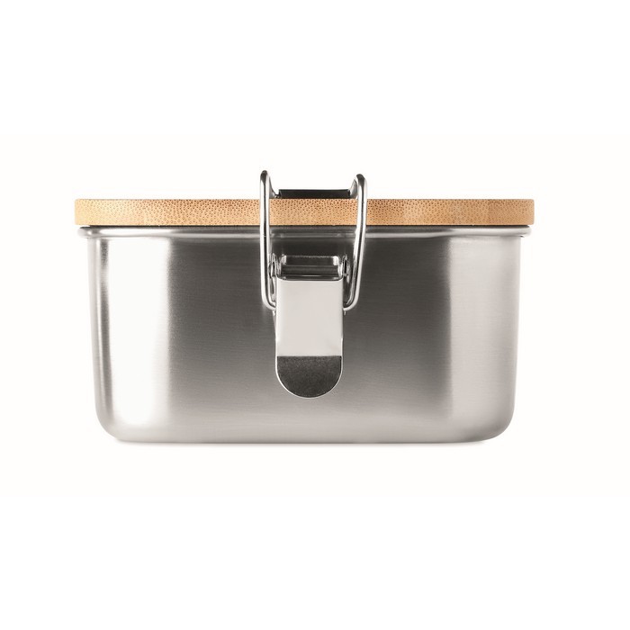 Fiambreras corporativas en acero de color madera octava vista