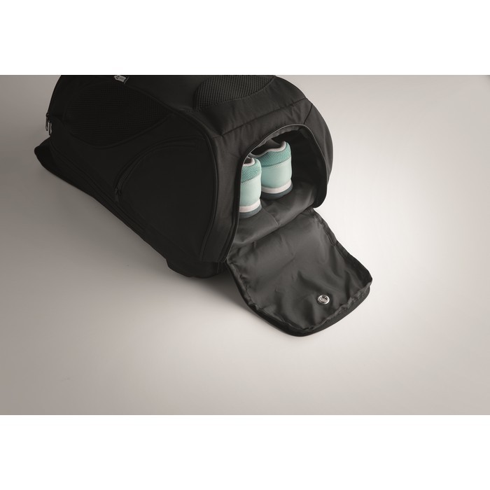 Mochilas personalizadas para deporte de color negro vista fotografía Mochilas personalizadas para deporte de color negro vista fotografía