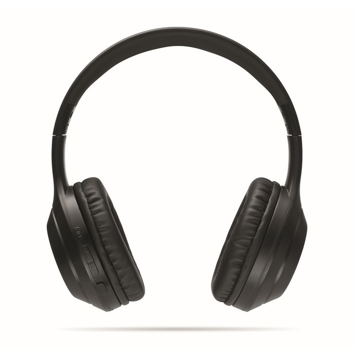 Auriculares plegables personalizados color negro primera vista Auriculares plegables personalizados color negro primera vista