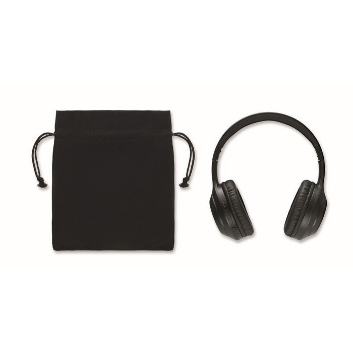 Auriculares plegables personalizados color negro novena vista Auriculares plegables personalizados color negro novena vista