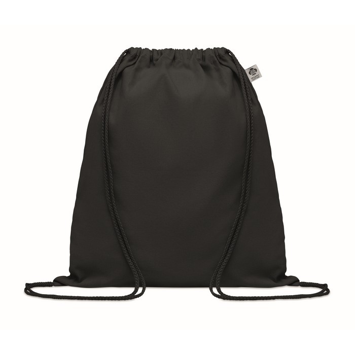 Mochila saco de algodón orgánico 140 g/m2 color negro