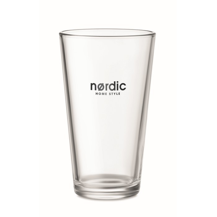 Vaso de cristal reutilizable color transparente vista principal Vaso de cristal reutilizable color transparente vista principal