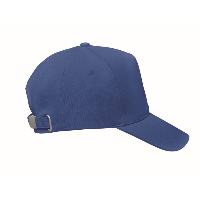 Gorra de béisbol de algodón orgánico color azul segunda vista