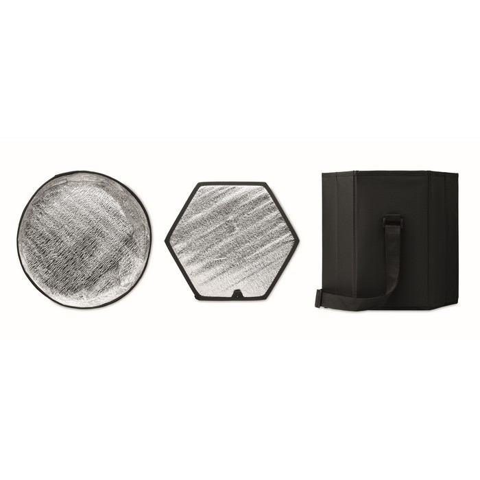 Taburete plegable con bolsa isotérmica color negro cuarta vista