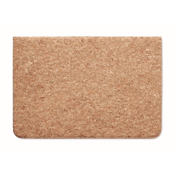 Bolsa de corcho para portátil color beige tercera vista Bolsa de corcho para portátil color beige tercera vista