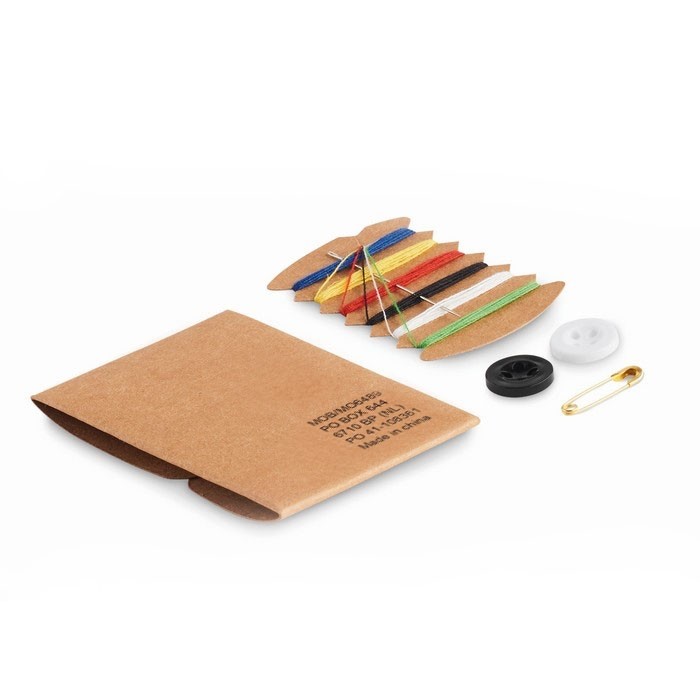 Kit de costura de viaje color beige Kit de costura de viaje color beige