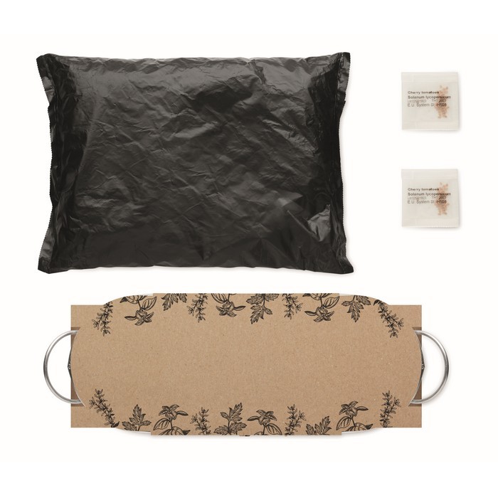 Maceta con semillas color plateado mate quinta vista