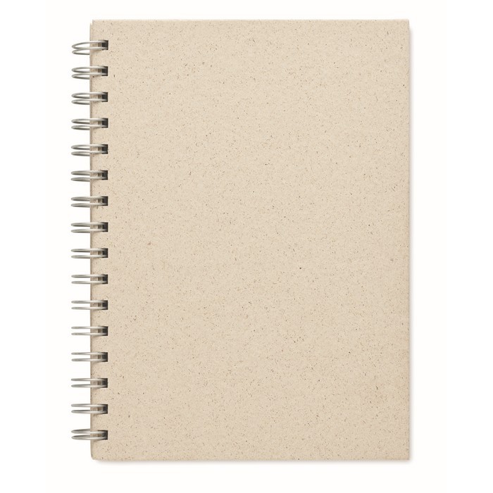 Cuaderno con papel hecho de hierba color beige Cuaderno con papel hecho de hierba color beige