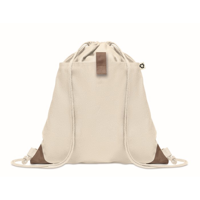 Mochila de algodón reciclado 220 g/m2 color beige