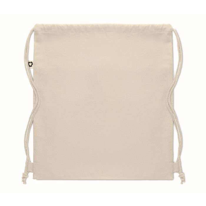 Mochila de algodón reciclado 220 g/m2 color beige segunda vista
