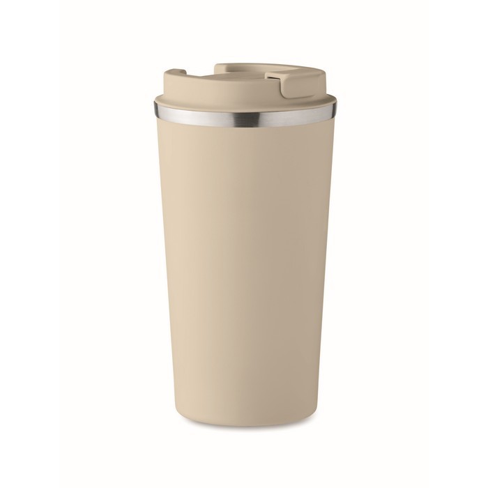 Vaso de acero con función térmica color beige