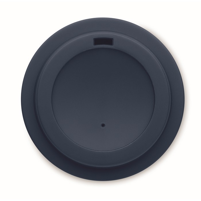 Vaso para llevar personalizado en PP color azul ultramarino cuarta vista