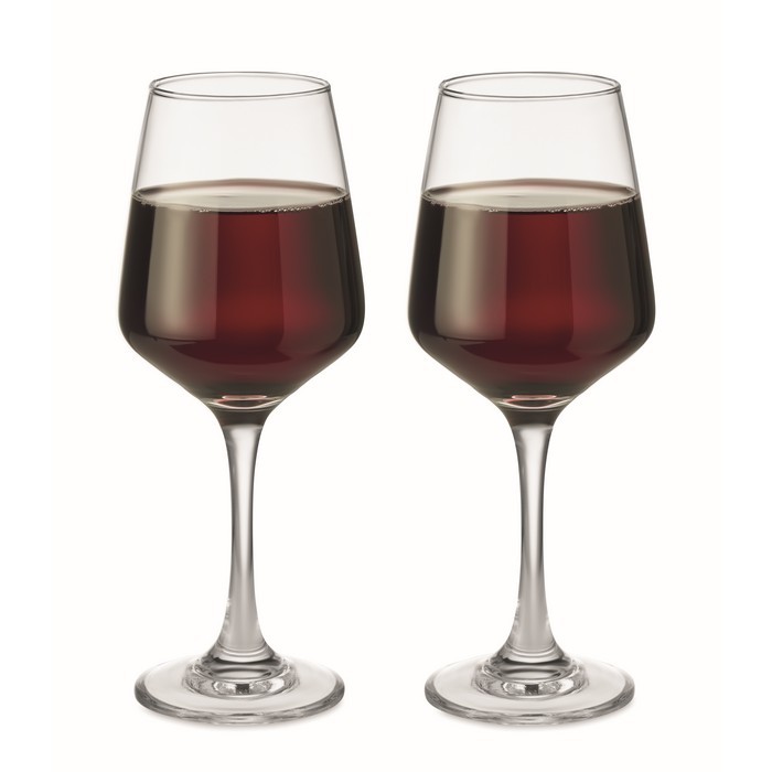 Dos copas de vino personalizadas color transparente primera vista