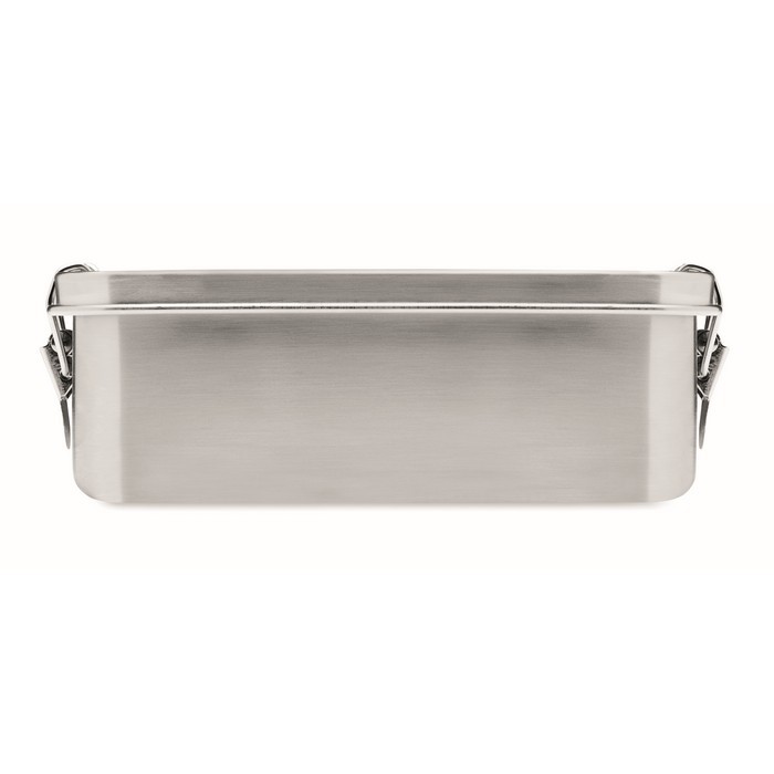 Fiambrera grande con separador color plateado sexta vista