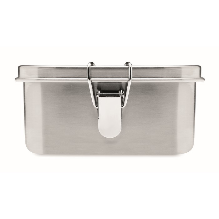 Fiambrera grande con separador color plateado septima vista