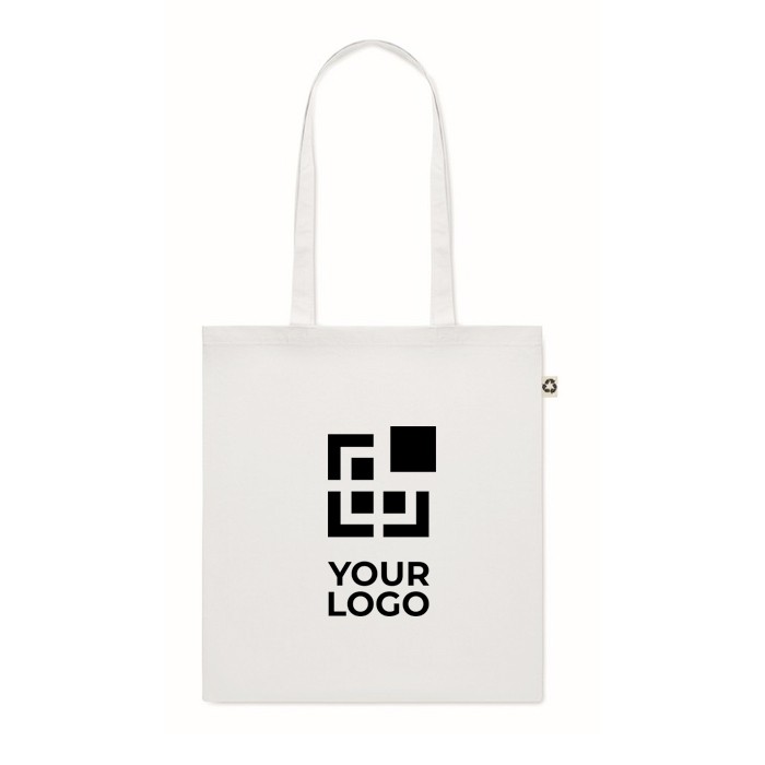 Bolsa de algodón reciclado en color con logotipo