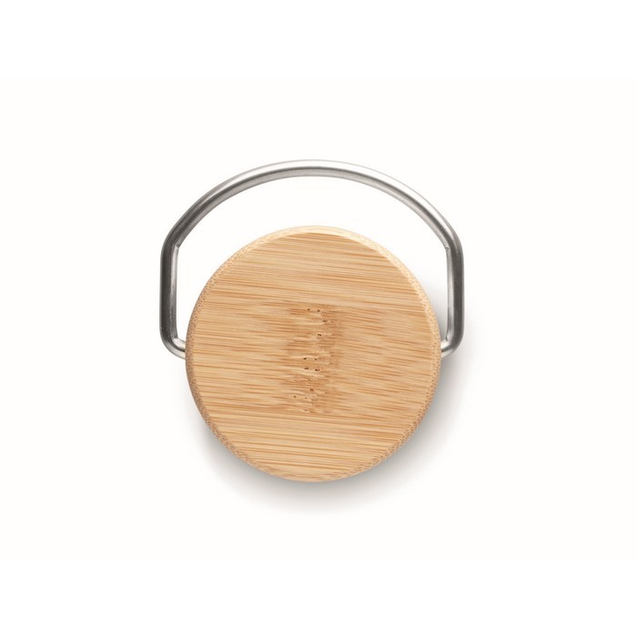 Botella termo de gran tamaño color plateado quinta vista