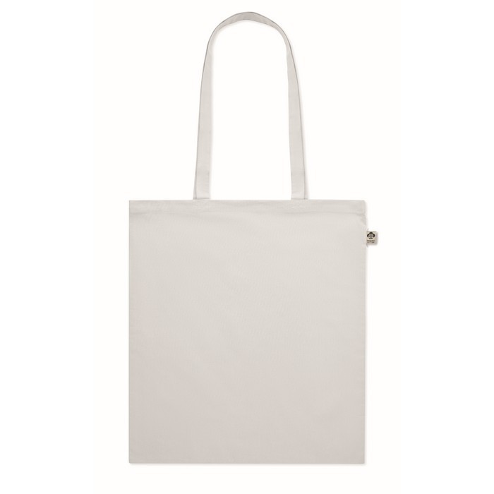 Bolsa de algodón orgánico asas largas 180 g/m2 color blanco primera vista