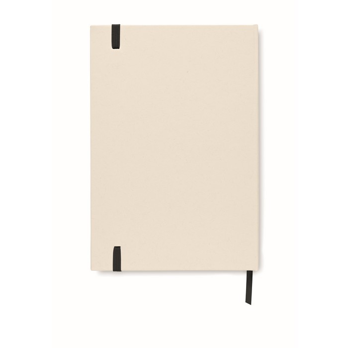 Libretas recicladas de tapa dura con elástico color negro segunda vista Libretas recicladas de tapa dura con elástico color negro segunda vista