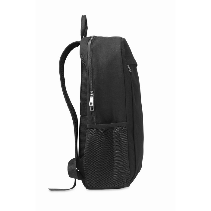 Mochila para portátil de 15'' 340 g/m2 color negro tercera vista Mochila para portátil de 15'' 340 g/m2 color negro tercera vista